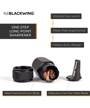 Blackwing One-Step Long Point Sharpener  German Steel Blade  Creates Sharp Long Curved Point  Easy to Use  Black  Pack of 1 - Buy Online on SooperMarket.com