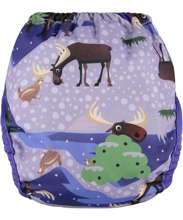 Close Pop-in Premium Bamboo Newborn Cloth Nappy - Soft & Absorbent Reusable with Moose Print - Buy Online on SooperMarket.com