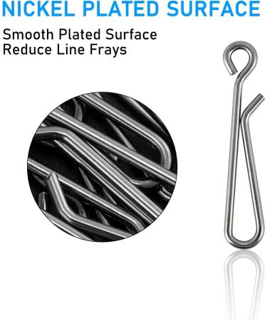 Dr.Fish 50 Pack Stainless Steel Quick Change Fishing Clips - Fast Snaps for Lures and Baits | Downward Opening | Freshwater | 1-22LB - Buy Online on SooperMarket.com