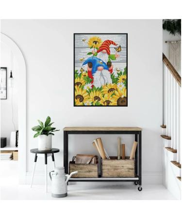 Gnomes Stamped Cross Stitch Kit for Beginners - Floral Needlepoint Patterns | Dimensions Needlecrafts Embroidery Kit | Arts and Crafts - Buy Online on SooperMarket.com