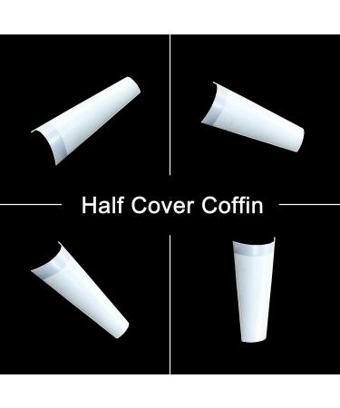 VIVID STELLA Coffin Shape False Nail Tips - C Curve Half Cover Nail Tips for Women & Girls | High-Quality & Stylish Nail Art - Buy Online on SooperMarket.com