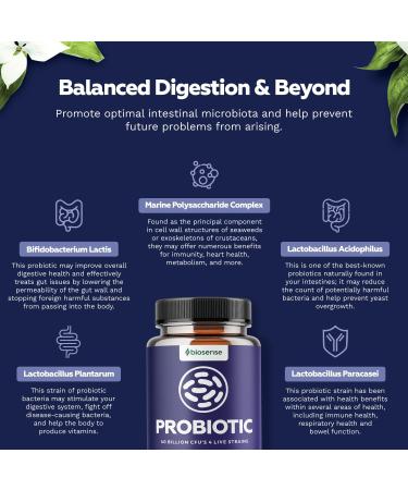 Colon Health Probiotic & Prebiotic Capsules for Digestive Support - Gut Health Supplement for Men & Women - Bloat Relief & Weight Loss - Daily Prebiotic Probiotic Pills - Buy Online on SooperMarket.com