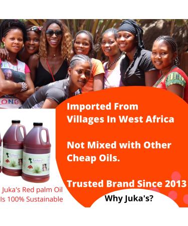 Juka's Organic Co. Red Palm Oil - 100% Organic, Authentic, Sustainable & All-Natural From Africa - 67.6 Fl OZ - Buy Online on SooperMarket.com