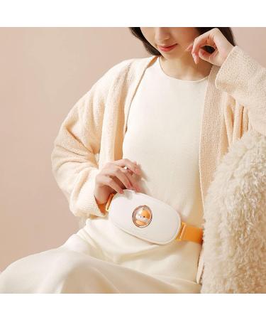 Heated Uterus Belt for Menstruation | 4-Level High Frequency Vibration Waist Belt for Women - Comfort & Relief (White) - Buy Online on SooperMarket.com