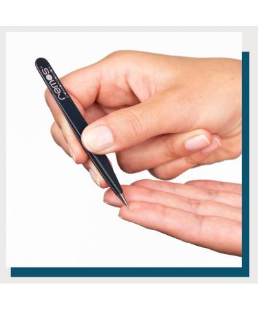 REMOS 2-Piece Tweezers Set - Eyebrow & Splinter Tweezers in Black | International Shipping - Buy Online on SooperMarket.com