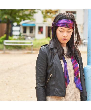 Buy Charm Tie Dye Headband | Bohemian Hippie Elastic Bandana for Men & Women | Retro 60's Psychedelic Flower Pattern - Buy Online on SooperMarket.com