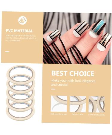 STAHAD 5Pcs manicure tool line Stripping decorate nail line nail polish pattern nail glue adhesive tape Stripe tape nail Masking Line Nail Art tape roll major nail Glue Tape - Buy Online on SooperMarket.com