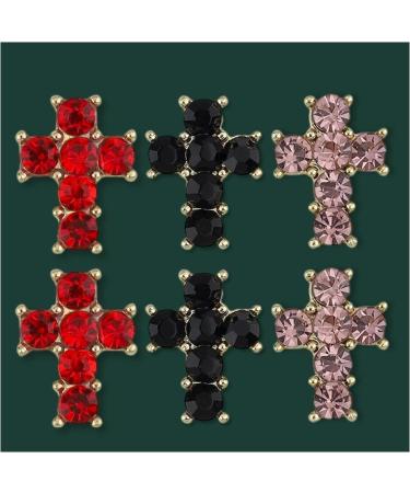 24pcs Religious Nail Charms Kit - San Judas Virgin Mary Cross 3D Nail Gems in Gold and Silver - Buddha Charms and Rhinestones for Nail Art - Buy Online on SooperMarket.com