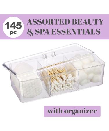 EXPRESSIONS Beauty Essentials Kit - Includes Beauty Blenders Makeup Sponges & Lip Applicators w/Organizer - Assorted Cosmetic Applicator Set | Professional Beauty Tools 145 - Buy Online on SooperMarket.com