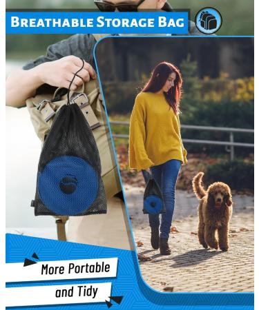 Looxmeer Dog Tow Lines - 3m to 30m Training Lead | Robust Neon Blue with Storage Bag - Buy Online on SooperMarket.com