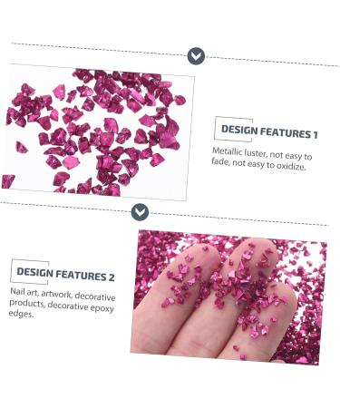 1 Glass Chip Rhinestones Epoxy Resin Nail Accessories Resin Epoxy Nail Art Stone Manicure Fillers Diy Nail Art Crushed Glass Diy Epoxy Filling Diy Fillers Irregular Nail Stickers 0.5X0.3cm Rosy - Buy Online on SooperMarket.com