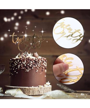 Acrylic Twenty One Cake Topper Gold Happy 21st Birthday Cake Toppers Decorations for Him Her 21st Anniversary Party Decorations Supplies - Buy Online on SooperMarket.com