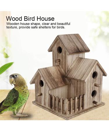 Esenlong Wooden Bird House - Garden Novelty Nesting Box for Birds - Eco-Friendly Sustainable Forests - Ideal for Outdoors, Trees, or Balconies - Buy Online on SooperMarket.com