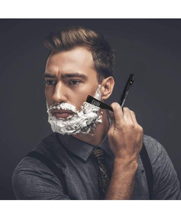 100 BLADES + Facn Professional Wooden Straight Edge Barber Razor - Salon Quality Shavette - Buy Online on SooperMarket.com