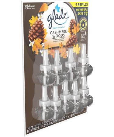 Glade PlugIns Scented Oil Refill - Cashmere Woods 9 ct | Essential Oil Wall Plug-In 6.39 fl. oz - International Shipping Available - Buy Online on SooperMarket.com