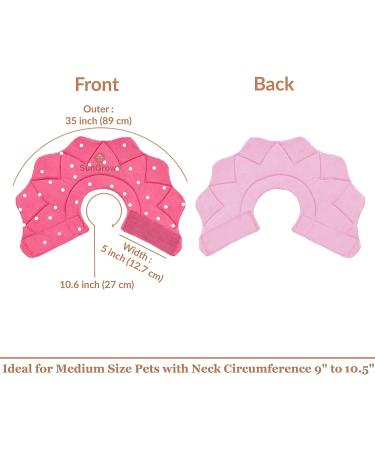 SunGrow Cat Cone Collar 9-10.5 Neck Size Pink - Soft E-Collar for Recovery & Stress Relief - Adjustable Strap Enclosures - Buy Online on SooperMarket.com