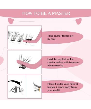 Cluster Lashes 72 Pcs Lash Clusters DIY Eyelash Extension Individual Lashes Into You-02 D-8-16 mix Thin Band Easy to Apply at home Lashes 8-16 mix Into You-02 - Buy Online on SooperMarket.com