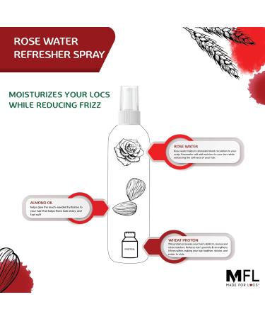 Made For Locs Vegan Rose Water Refresher Spray | Moisturizer and Deodorizer | Delightful Rose Scent (3.4 oz) Rose 3.4 Fl Oz (Pack of 1) - Buy Online on SooperMarket.com