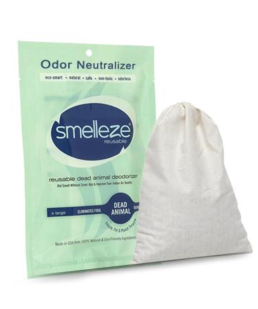 SMELLEZE Dead Animal Odor Eliminator for Strong Odor Removal - Eliminate Dead Rodent & Wildlife Smell - Safe Indoor & Outdoor Use Natural Odor Remover Fresh & Effective - 1 Pouch.