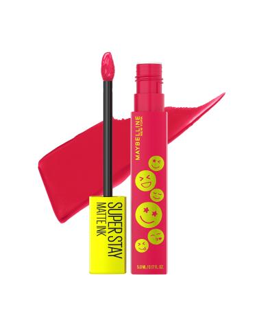 Maybelline Super Stay Matte Ink Liquid Lip Color  Moodmakers Lipstick Collection  Long Lasting  Transfer Proof Lip Makeup  Motivator  Red  1 Count 450 MOTIVATOR 0.17 Fl Oz (Pack of 1) 1 COUNT