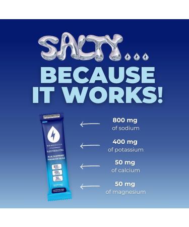 WakeWater Electrolytes Powder | Blue Raspberry 10 x 7g Electrolyte Powder Packets | Rapid Rehydration | Sugar Free | No Artificial Sweetener | 0 Calories | Keto & Paleo Friendly - Buy Online on SooperMarket.com