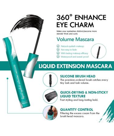 Aaiffey 2Pcs Volume Mascara Fiber Lash Extension Mascara for Natural Lengthening and Thickening Effect Waterproof & Smudge-Proof Mascara Black + Brown 2pcs(brown+black) - Buy Online on SooperMarket.com