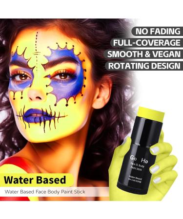 Washable Yellow Face Paint Stick | Non-Toxic Cream Makeup Stick for Theater, Halloween, Cosplay | 1.06 Oz Full-Coverage Body Paint - Buy Online on SooperMarket.com