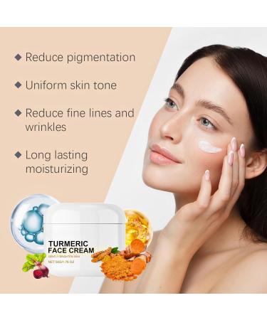 Turmeric Face Cream Natural Turmeric Anti Aging Cream Turmeric Face Moisturiser Anti Aging Face Cream Dark Spot Corrector Remover For Face & Body Glowing Skin Moisturizer Moisturizing Lotion - Buy Online on SooperMarket.com