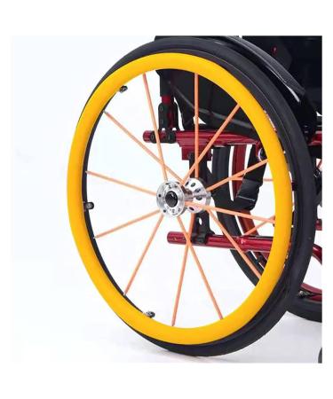 Wheelchair Push Rim Covers Non-Slip 1 Pair Of 24-Inch Rear Wheel Sports Wheelchair Wear-Resistant Silicone Hand Thrust Cover Rear Wheel Thrust Ring Protective Cover(F 22 inch) 22 inch F