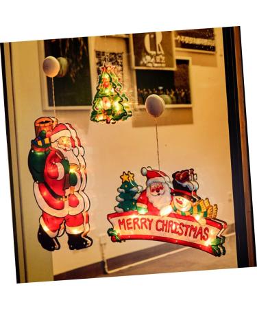 GANAZONO Santa Claus Figurine 1Pc Christmas Santa Claus Suction Cup Lamp Showcase LED Light Festival Supply Santa Claus Lamp - Buy Online on SooperMarket.com