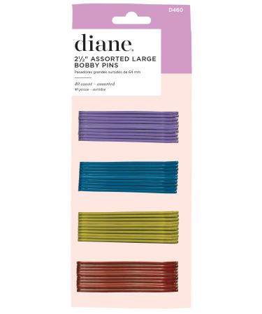 Diane Diane 2.5 Jumbo Bob Pins Assorted Colors 2.5 Inch (Pack of 1) 40 Count (Pack of 1)