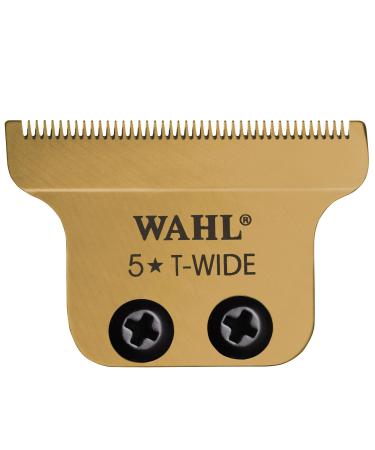Wahl Professional Gold T-Wide Blade for The 5 Star Series Detailer Li Gold Trimmer for Professional Barbers and Stylists Item 2215-700