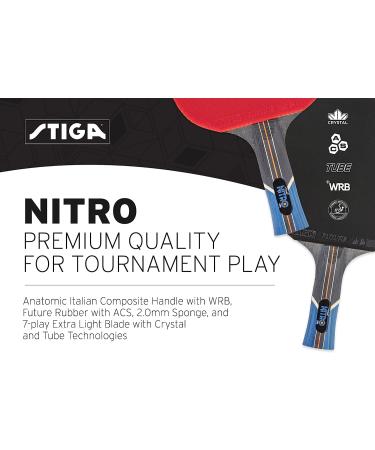 STIGA Nitro Performance Ping Pong Paddle - 6-Ply Light Blade - 2mm Premium Sponge - Anatomic Composite Handle - Buy Online on SooperMarket.com