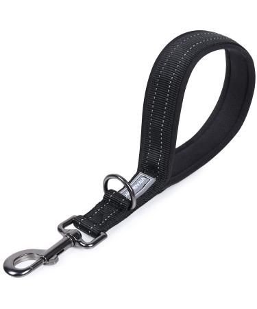 VIVAGLORY Short Dog Lead Short Traffic Lead for Dogs Short Training Leads for Medium & Large Dogs 32 cm Black 32 cm Black