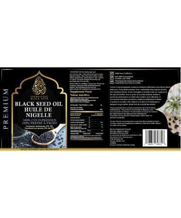 Turkish Black Seed Oil (Nigella Sativa Black Cumin) 100% Organic Cold Pressed 3X Thymoquinone- Glass Bottle (100ml) - Buy Online on SooperMarket.com