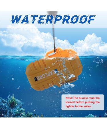 USB Rechargeable Windproof Arc Lighter Waterproof - Dual Arc Plasma Lighter with Emergency Whistle for Outdoor Adventure - Camping Gadgets (Orange) - Buy Online on SooperMarket.com