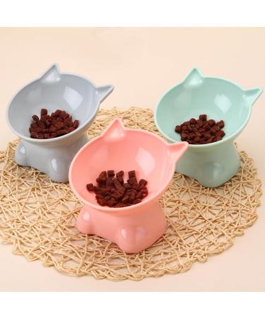3 PCS Raised Cat Bowl Elevated Cat Feeding Bowls with Stand Tilted Pet Dog Cat Bowl Anti-Tipping Anti Vomit Cat Food Bowl Feeding Water Bowl Cat Dishes 15 Tilted Raised Cat Feeder - Buy Online on SooperMarket.com