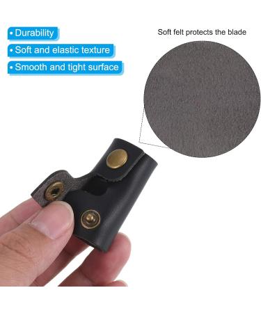 PATIKIL Leather Razor Head Protective Case - 3 Pack Double Edge Razor Head Sheath & Shaving Tip Cover for Travel - Premium Black Accessories - Buy Online on SooperMarket.com