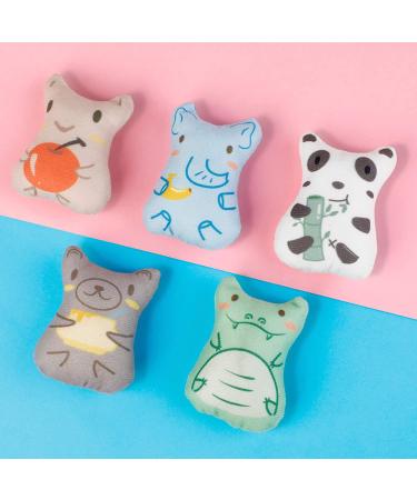 Dorakitten Catnip Toys for Indoor Cats - 5PCS Plush Chew Toys for Teething and Interactive Play | Catnip Filled Kitten Toy with Soft Material and Animal Shapes - Buy Online on SooperMarket.com
