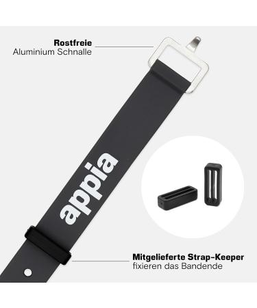 Appia Straps - 35cm Gray Tension Belts (2-Pack) with Strap Keeper for Bicycle Skiing and Camping - Durable TPU with Rust-Free Aluminum Buckle - Buy Online on SooperMarket.com