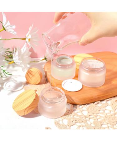 30ml Frosted Glass Cosmetic Containers with Leakproof Lids - 4 Pack - Ideal for DIY Makeup, Lip Scrub, Lotions, and Eye Creams - Buy Online on SooperMarket.com