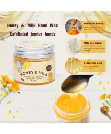 2pcs 50g Hand Wax Mask - Moisturizing Whitening & Nourishing Peeling Wax | Honey Milk Formula for Soft Hands - Buy Online on SooperMarket.com