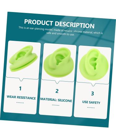 Healeved 2pcs Colored Earring Molds Teaching Aid - Green 3D Human Ear Model - Buy Online on SooperMarket.com