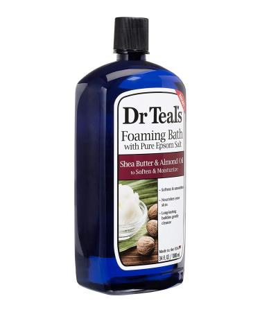 Dr Teal's Shea Butter & Almond Oil Foaming Bath - 2 Pack 34 Oz ea - Nourish Skin, Relieve Stress & Sore Muscles with Long Lasting Bubbles - Buy Online on SooperMarket.com