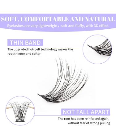 D Curl Cluster Lashes 0.07mm 12-16mm C4+ZW Mixed DIY Lash Extensions | Reusable Soft Wispy Individual Clusters | RR-12-16mm Classic/Mega-0.07D - Buy Online on SooperMarket.com