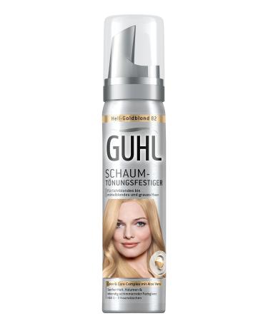 Guhl foam tinting 82 Hell -Goldblond - with aloe vera - for light blonde to medium blonde and gray hair - 75 ml 75 ml (1 Pack) 82 Hell -Goldblond