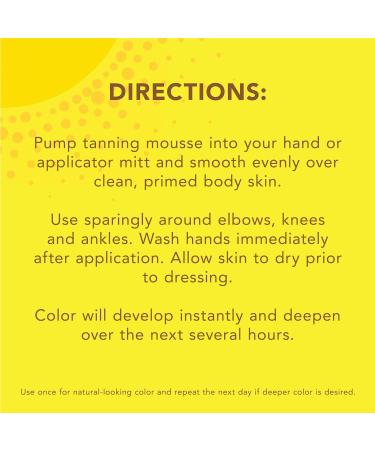 Jergens Natural Glow Instant Sun Body Mousse - Dark Self Tanner for Deep Tahiti Tan | Sunless Tanning Bronzer 6oz - Buy Online on SooperMarket.com