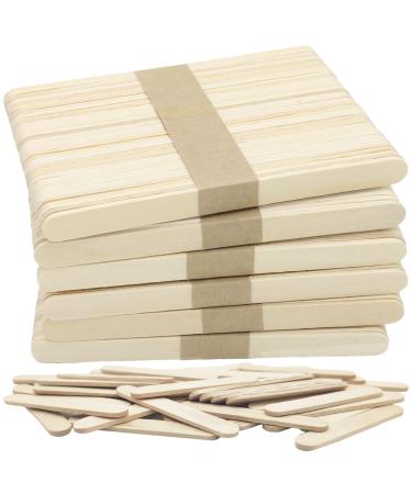 WISYOK 240 Pcs Natural Wood Craft Sticks  Popsicle Sticks  Lolly Sticks for Crafts 4.5 Inch  Ideal for Homeschool Arts and Crafts  Waxing Supplies  Classroom Art Supplies