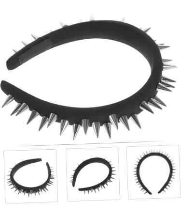 Gogogmee Studded Black Headband Headbands for Teen Embellished Headbands for Women Thin Headband No Slip Headband for Women Punk Rock Accessories Statement Headbands for Women - Buy Online on SooperMarket.com