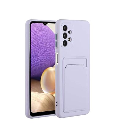 Tivenfezk Nadoli Silicone Case for Samsung Galaxy A23 4G/5G Ultra thin shockproof scratch -resistant Wallet soft TPU protective cover Handy cover With credit card holder Samsung Galaxy A23 4g/5g purple